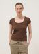 Brown stretch-fabric T-shirt_2