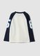 White pure cotton boys&rsquo; T-shirt with crew neck and raglan sleeves_1