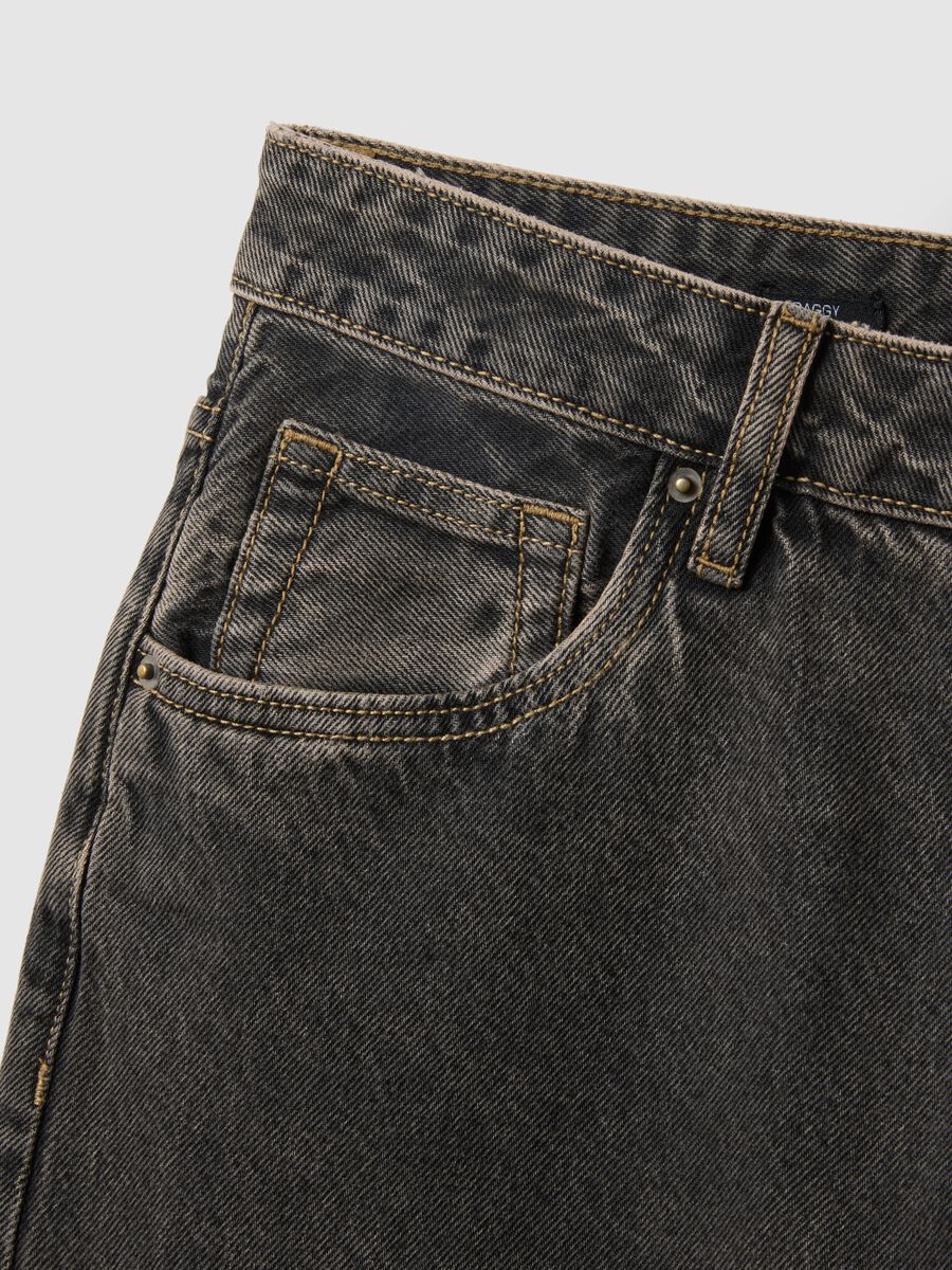 Black Baggy Cotton Jeans_5