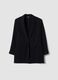 Black regular-fit blazer with classic lapels_4