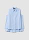 Sleeveless light-blue pure cotton shirt_4