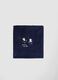 Blue organic cotton-blend baby blanket with print_0