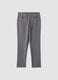 Grey slim-fit formal trousers in stretch viscose_6