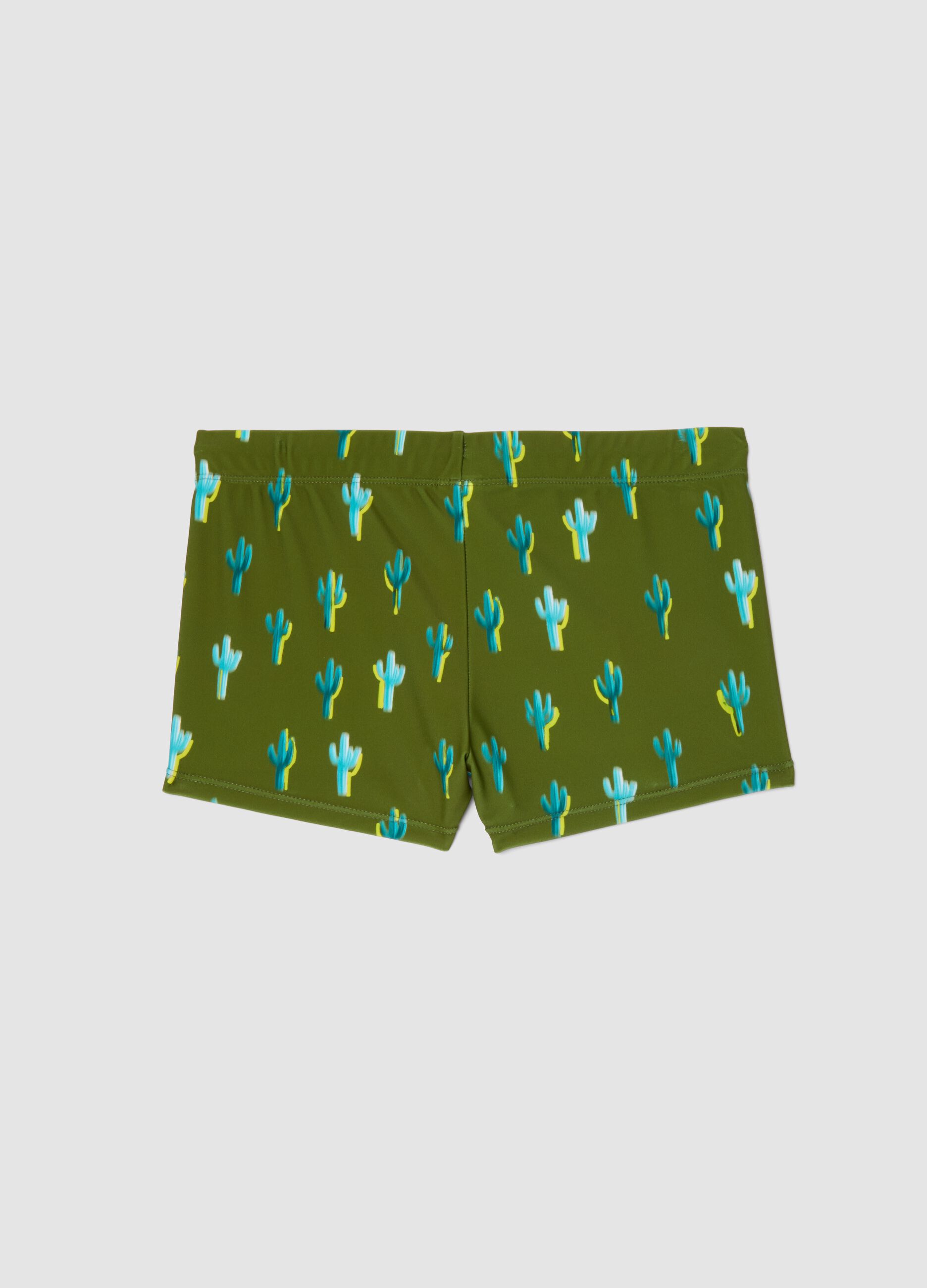 Green stretch swim briefs