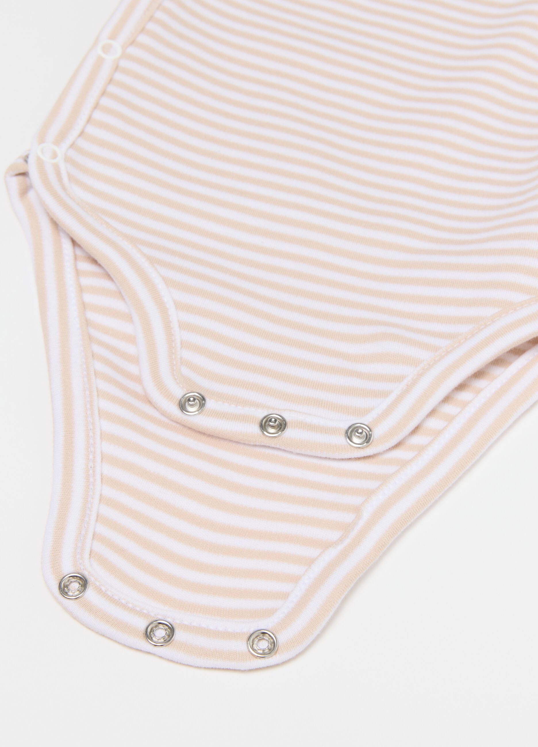 Multicolour short-sleeved baby bodysuits twin pack in pure cotton