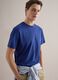 Blue relaxed fit crew neck pure cotton t-shirt_3