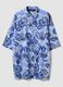 Blue pure cotton kaftan with print_4