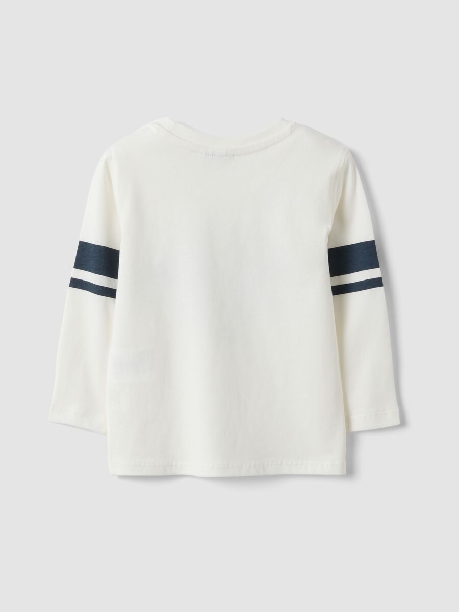 White organic cotton crew-neck T-shirt for baby boy_1