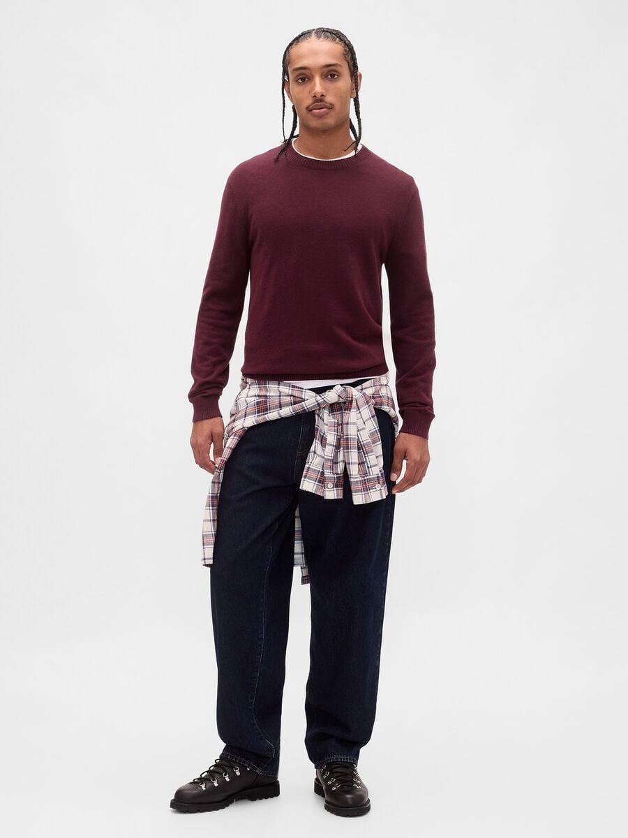 Purple Cotton Blend Sweater_2