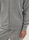 Grey cotton blend regular fit hoodie with zip_3