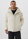 Down jacket with hood and logo embroidery_0