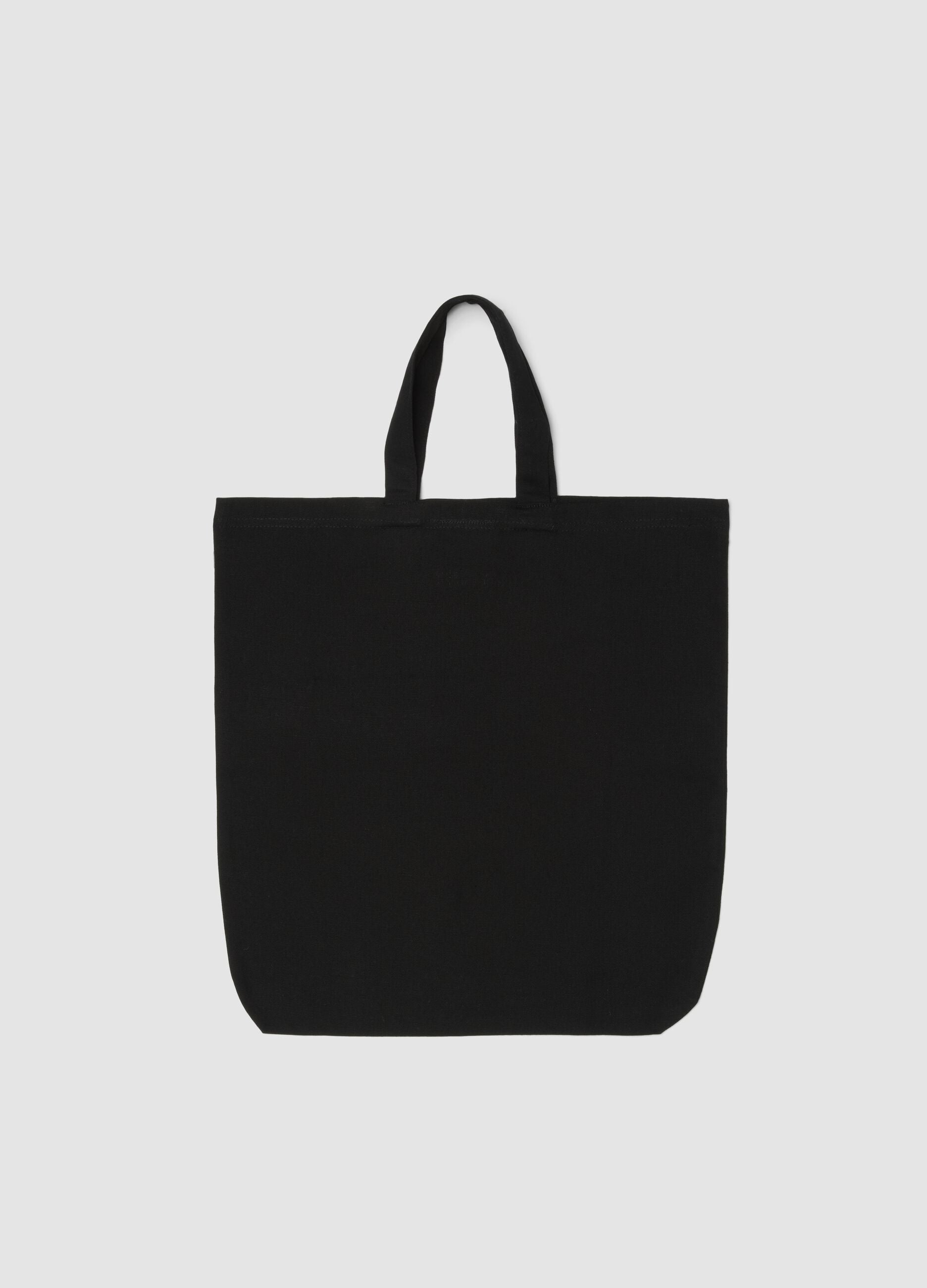 Black pure cotton shopper bag with Hard Rock Cafe logo