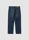 Blue denim straight-fit jeans in pure cotton_6
