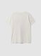 White pure cotton crew-neck T-shirt with floral print, regular fit_6