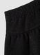 Black cotton-blend skirt with glitter and bow for baby girl_3