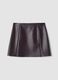 Short purple A-line skirt with decorative flap details_6
