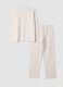 Pink pure organic cotton crew-neck pyjamas_2
