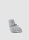 Grey organic cotton ribbed booties_0