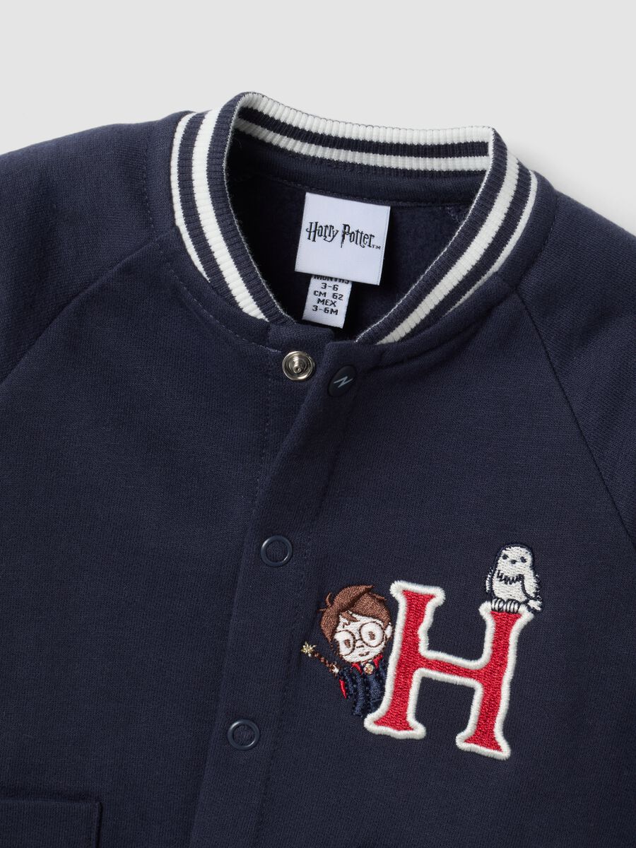 Black organic cotton babygrow with Harry Potter embroidery_2