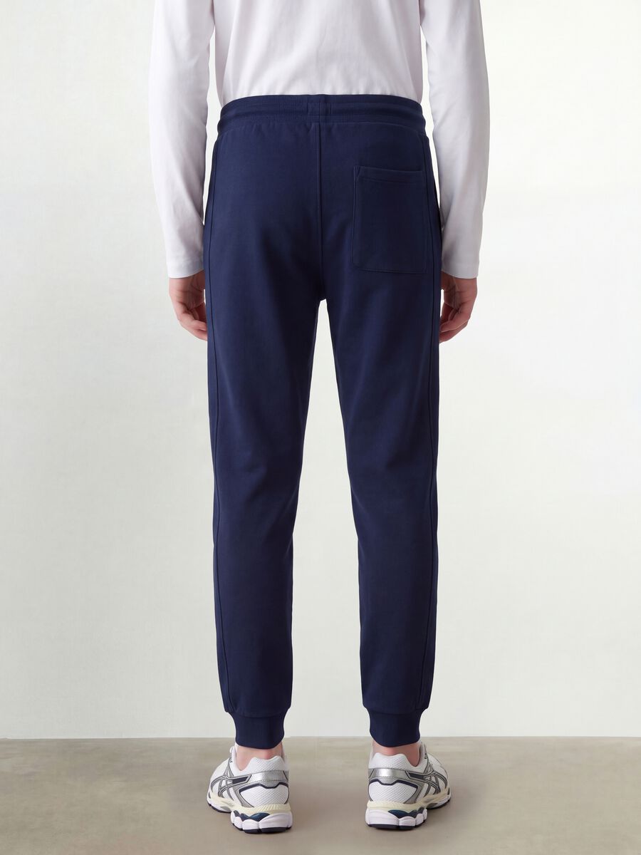 Blue organic cotton jogger trousers_3