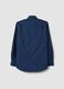 Blue regular-fit easy-iron shirt with button-down collar_5