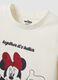 White stretch cotton Minnie print T-shirt for girls_2