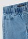 Girls&rsquo; super wide-leg cotton and stretch viscose denim jeggings_1