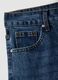 Blue regular fit cotton blend denim trousers_5