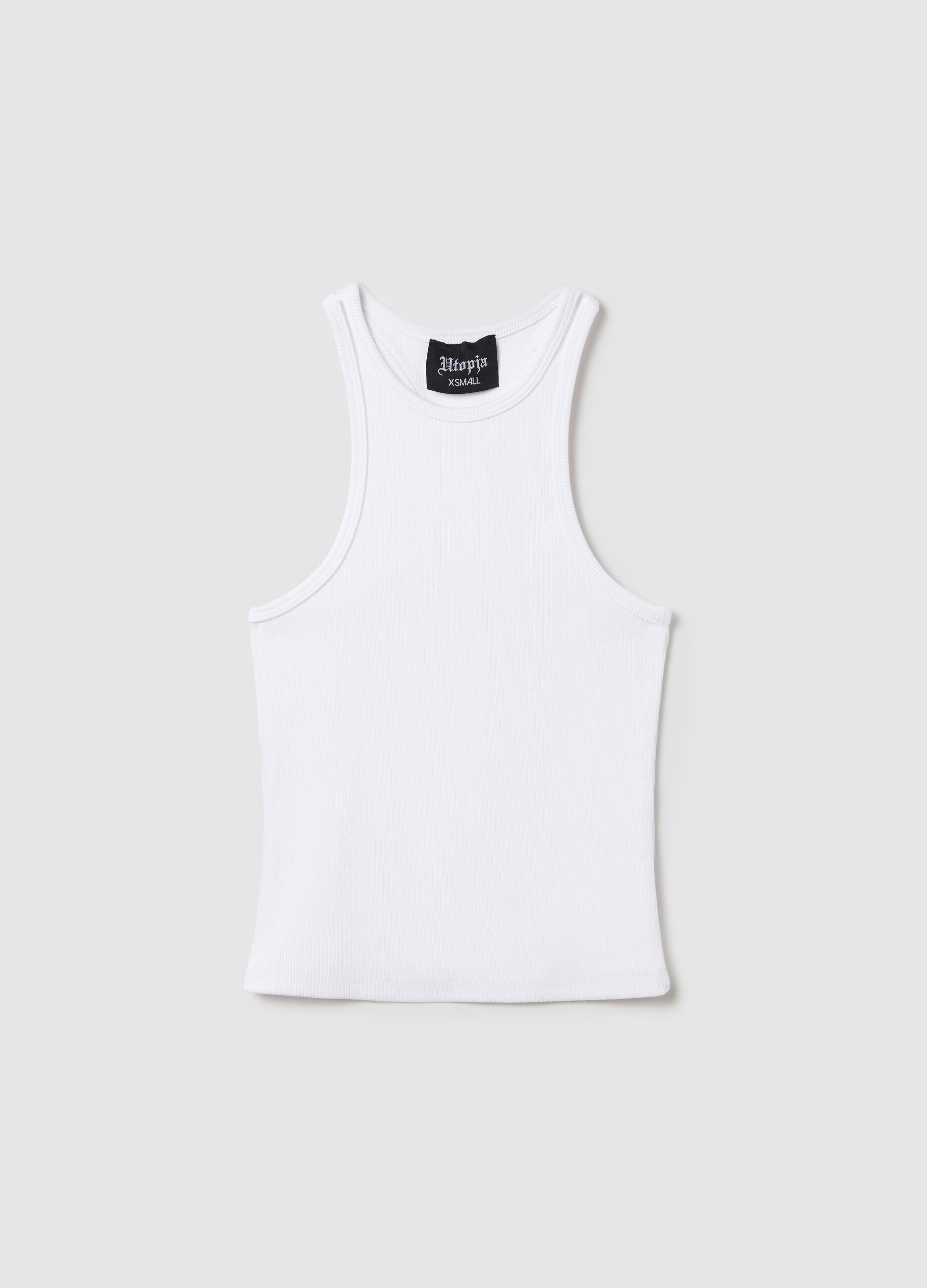 Vest Top Crew Neck White