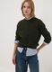 Green stretch wool crew-neck jumper_0
