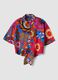 Multicoloured pure cotton crop shirt_4