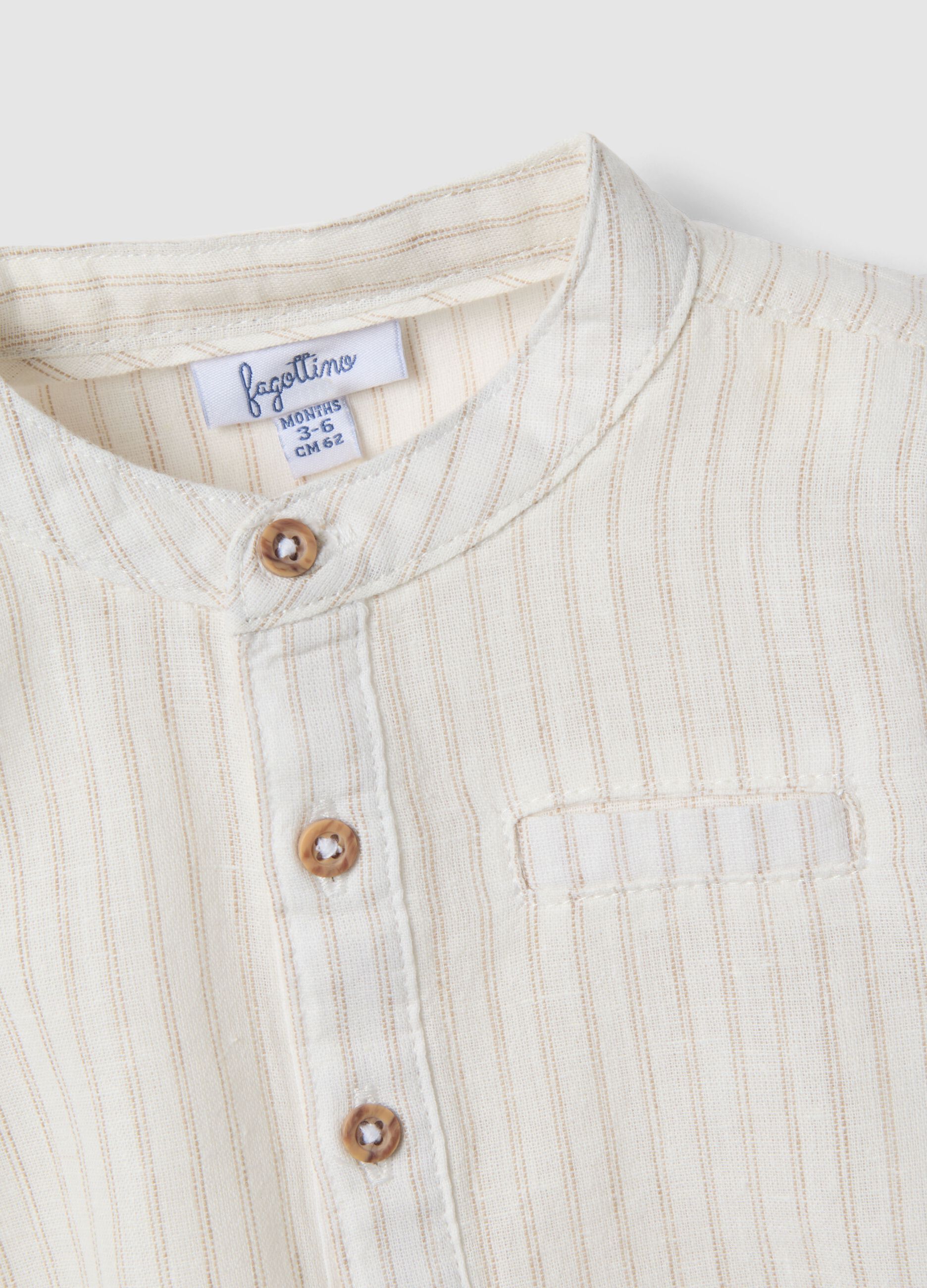Beige body in linen and cotton blend