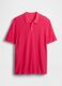 Pink Short Sleeve Polo in Textured Fabric_3