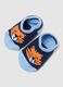 Multicoloured cotton blend non-slip baby socks featuring a tiger_1