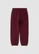 Red pure cotton jogger trousers with print_1
