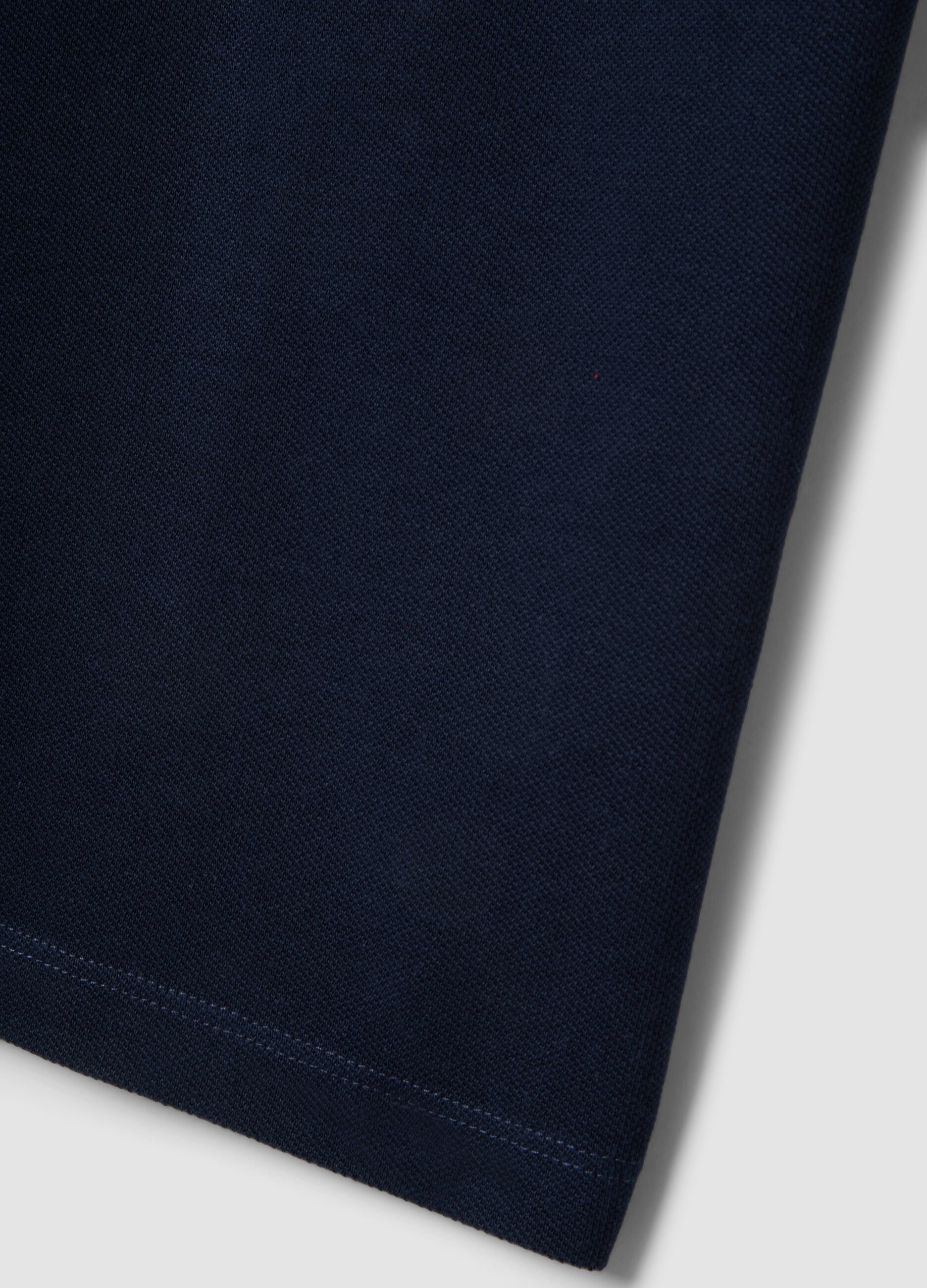 Boys&rsquo; blue organic cotton polo shirt, regular fit