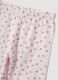 Pink organic cotton jersey pyjamas with floral print for baby girls and girls_3