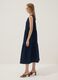Blue midi dress in pure cotton_1