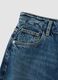 Blue denim wide-leg jeans in pure cotton_5