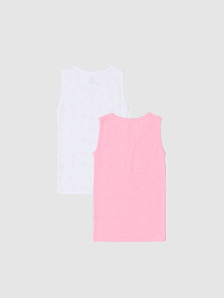 Girls' Multicolour Vest Twin Pack in Pure Cotton Regular Fit_1