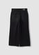Black denim wide-leg jeans in pure cotton_6