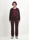 Brown stretch-viscose sweatshirt with regular-fit turtleneck_0