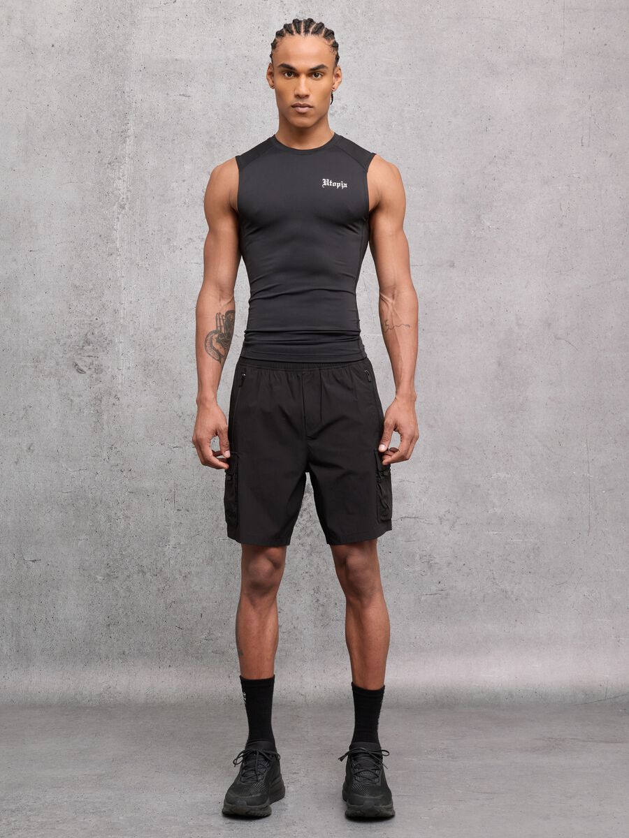 Kombat Active Cargo Shorts Black_1