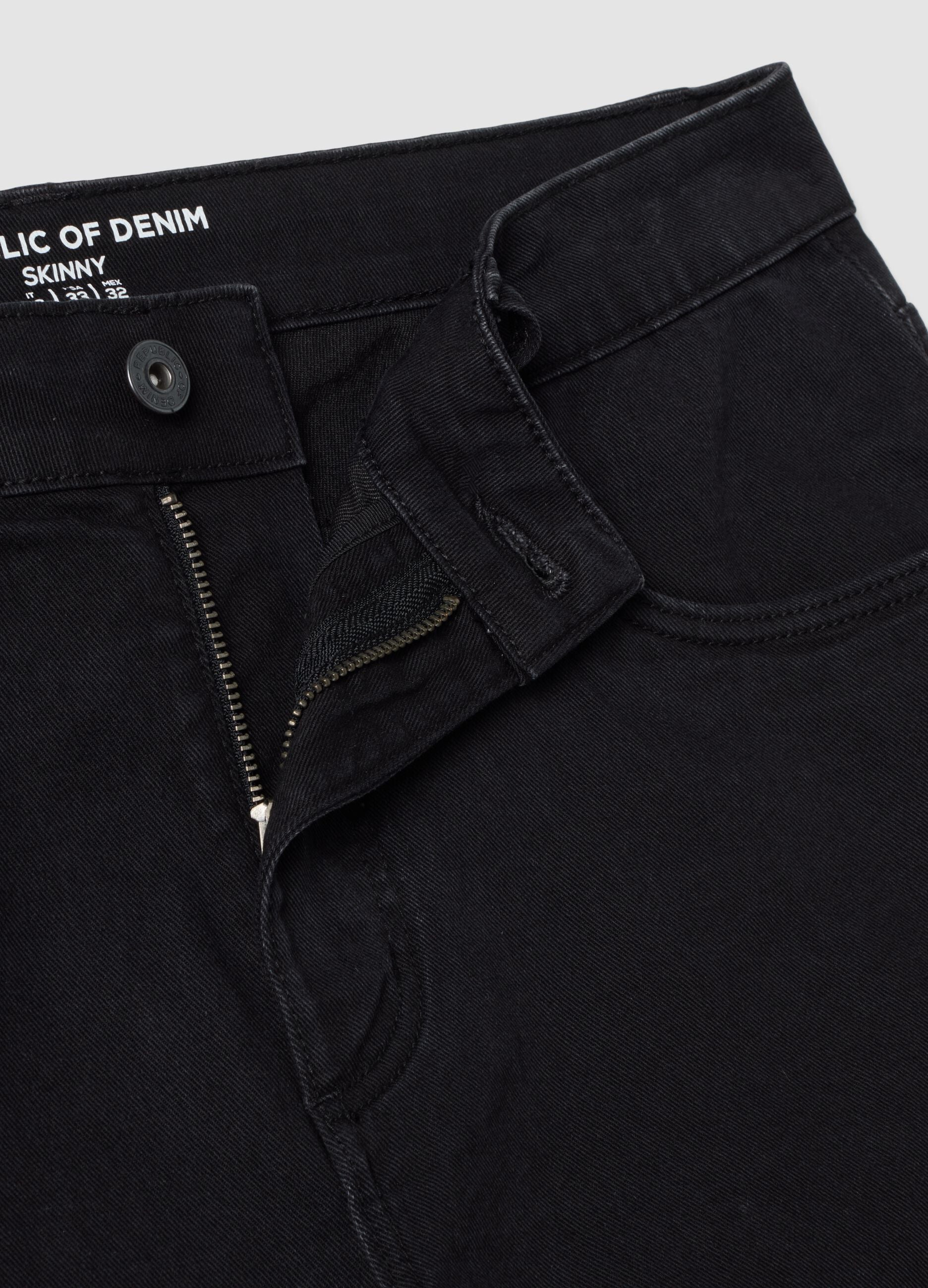 Jeans denim neri skinny fit in cotone elasticizzato