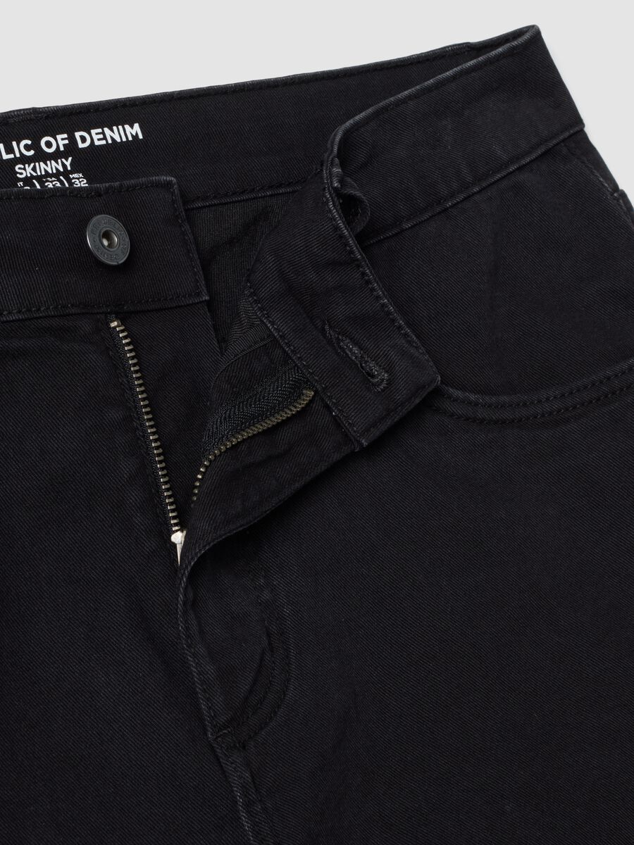 Black skinny-fit denim jeans in stretch cotton_6