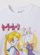 White pure cotton Sailor Moon print T-shirt, regular fit_6