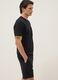 Black short-sleeve stretch cotton T-shirt with chest pocket_2