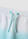 Light blue cotton-blend shorts with elasticated waist for girls, regular fit_2