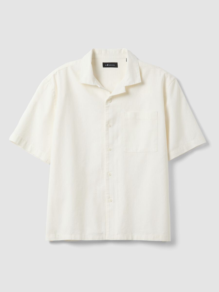 White linen-cotton blend shirt_4