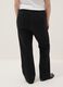 Black stretch cotton wide leg jeans_2